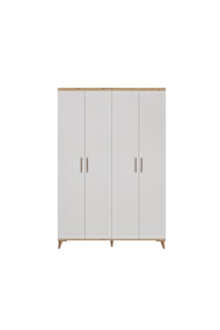 Nevada 4 Kapaklı Komple Mdf Gardırop - Elbise Dolabı