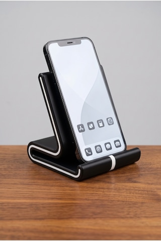 Vero Siyah Beyaz Şeritli Telefon Ve Tablet Standı Siyah - Beyaz