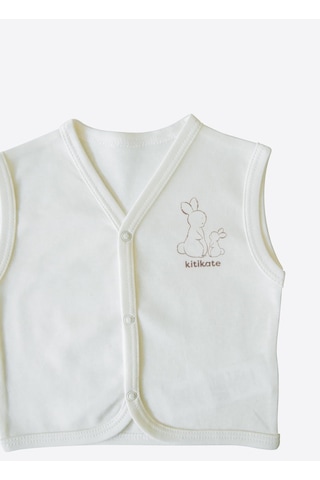 Kitikate Organik New Basic Yelek Ekru