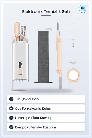 Elektronik Cihaz Temizlik Seti Klavye Kulaklık Ekran Temizleme Fı