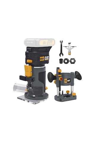 Cat Dx82b.3 18volt Şarjlı Kömürsüz 6mm Devir Ayarlı Profesyonel Avuç İçi El Frezesi Formika Tıraşlama Akü Dahil Değildir