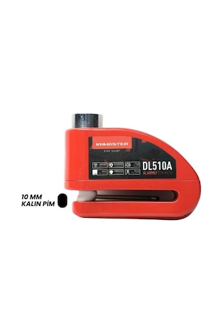 Kn Master Dl510a 10 Mm. Alarmlı Disk Kilidi + Hatırlatma Kablosu