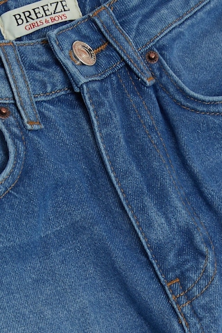Breeze Kız Çocuk Jean Pantolon Cepli Düğmeli 9-14 Yaş, Mavi Mavi