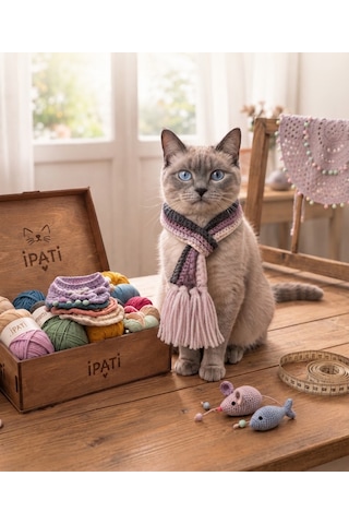 El Emeği Kedi Tasması Açık Lila