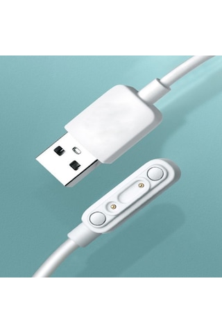 Ally 8X P1 M1 Se5 Akıllı Çocuk Saati Manyetik Şarj Cihazı Kablos-Beyaz