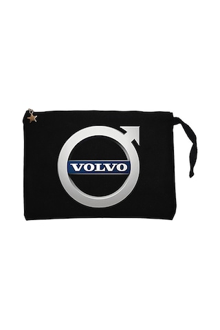 Volvo Logo 2 Siyah Clutch Astarlı Cüzdan / El Çantası Siyah