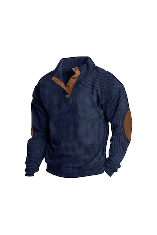 Sonbahar Ve Kış Moda Giyim Dik Yaka Uzun Kollu Erkek Sweatshirt 001