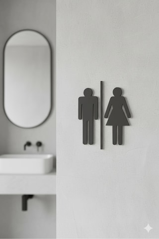 Wc Tabelası, Tuvalet Levhası, Kadın Erkek Tabela, Yönlendirme Levhaları 54