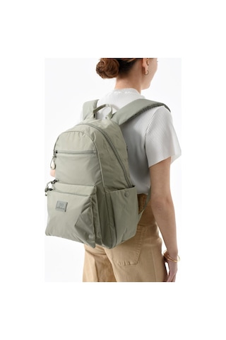 Baginn Unisex Sırt Çantası Paraşüt Kumaş Hafif Çok Cepli Yağmur İtici Kumaş 40 28 Cm 571 Collection Bej