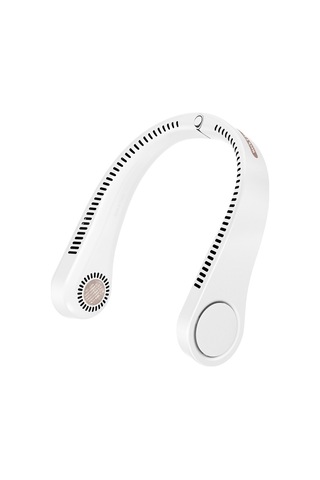 Kanatsız Halter Boyunlu Dijital Ekranlı Küçük Fan - Beyaz