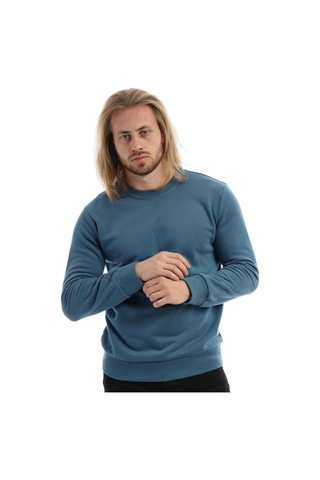 Polostate Erkek Bisiklet Yaka 3 İplik Sweat Mavi