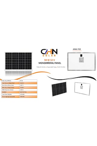 Chn50w-12v Güneş Paneli