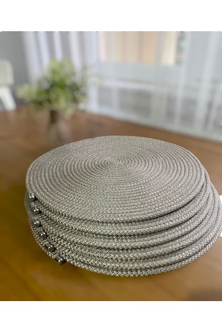 Kordon İpten 6lı Supla Takımı Krem