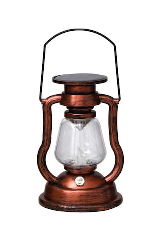 Xindoker Rustik Güneş Enerjili Led Feneri, Elden Taşınabilir, Islak Ortamlara Dayanıklı, Sıcak Işık, Abs Ve Demir Malzeme