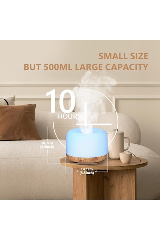 36 Yağ Difüzör Seti İle Ev İçin Uçucu Yağ Difüzörleri, Uçucu Yağlar İçin 500ml Aroma Difüzör Büyük Oda, Ultrasonik Serin Sis Difüzör Otomatik Kapatma 4 Zamanlayıcı 15 Renk 36x5ml