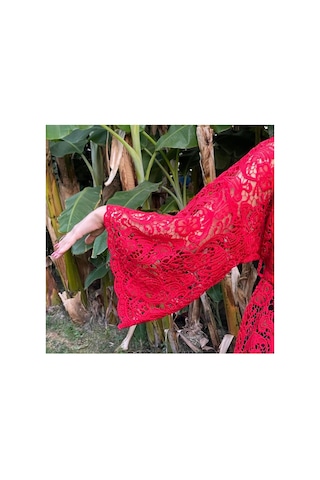 Lila Mare Dantelli Kimono Renkli Renkli