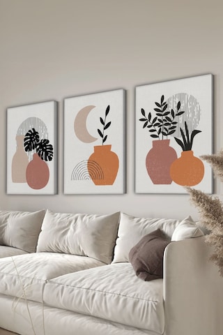 Artavessa Dekoratif 3 Parça Kanvas Tablo - 3CNVS16