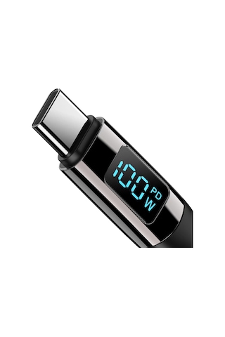 Buff Bl73 100w Type-c To Type-c 1.2m 5a Pd Dijital Ekranlı