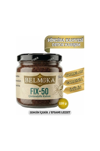 Belmoka Fıx-50 Bromelain ve Garcinia Katkılı Hindiba Kahvesi 120 G