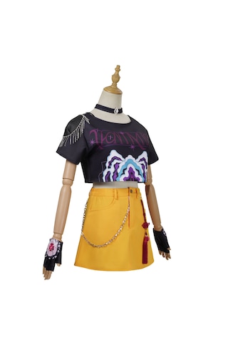 Kpop Demon Hunters Eğlenceli Parti Anime Karakter Kostüm Aksesuarlar Rumi Çok Renkli Yetişkin