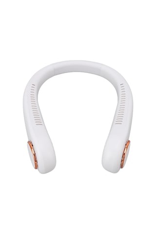 Kosona Beyaz Boyun Bağlı Fan - 3 Hızlı, 360 Soğutma, Pilli Ve Taşınabilir, Saç Koruyucu, Uzun Süre Konforlu Kullanim Beyaz