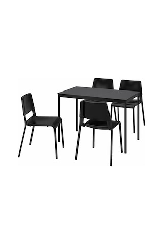 Ikea Siyah Zarif Yemek Masası - Mutfak Masası Takımı