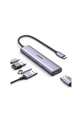 Usb C Hub, 100 W Pd, 4k Hdmı, 3 Usb-a Veri Portlu 5'i 1 Arada Usb-c Çoklu Port Adaptörü, M1/m2 Macbook Air, İphone 15 Pro/pro Max İçin