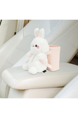 Pazly Ve Tavşan Suntek Mendil Kutusu - Ev, Araba, Çöp İçin 2'si 1 Arada Çok Renkli