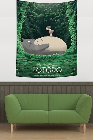 Pelangi Hayao Miyazaki Anime Komşum Totoro Leke Tutmaz Kumaş Duvar Örtüsü Duvar Halısı Tapestry Pntr178, 35 X 50