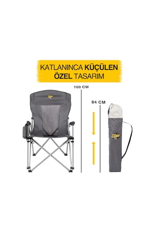 Funky Chaırs Big Small Kamp Sandalyesi - Gri Gri