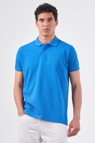 Dufy Saks Düz Erkek T-shirt - Slim Fit Saks