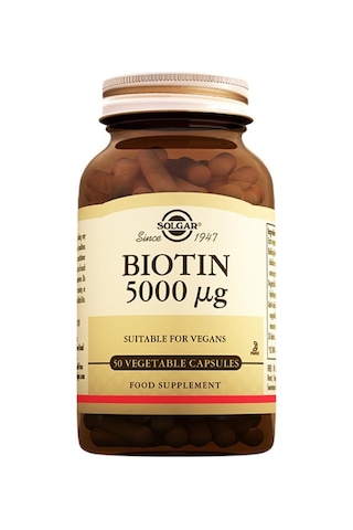 Solgar Biotin 5000 Mcg Takviye Edici Gıda 50 Kapsül
