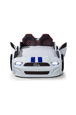 Bazalı Arabalı Yatak Kapıları Açılan Mustang Full Ledli Kumandalı Ve Müzikli