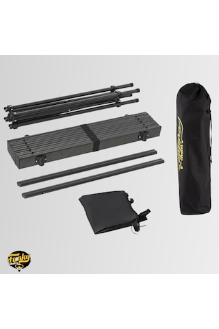 Funky Chaırs Family Large Katlanabilir Alüminyum Kamp Masası 95x Siyah