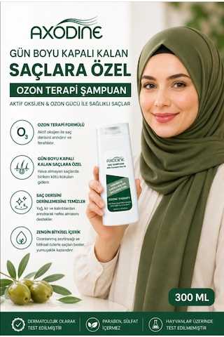 Axodine Gün Boyu Kapalı Kalan Saçlara Özel Ozon Terapi Şampuan 300 ML