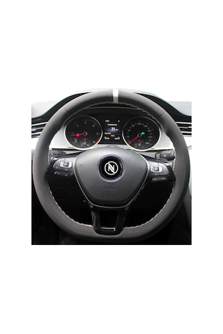 Oto Direksiyon Kılıfı Alcantara Model Alcantra Gri Dikişli