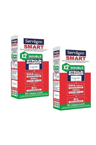 Sorvagen Smart Sitikolin 250 Mg Dha Omega 3 Ve B12 30 Kapsül X 2