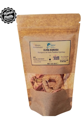 Nav Elma Kurusu Ev Yapımı Katkısız Koruyucusuz