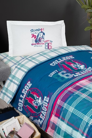 Ranforce Genç Nevresim Takımı Denıs Mavi - Beyaz