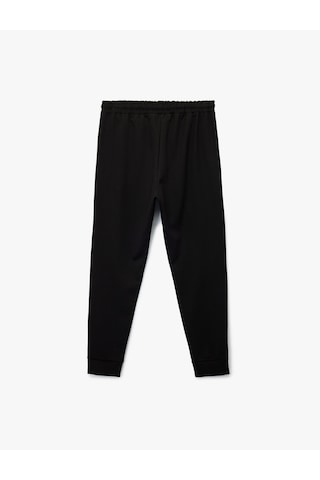 Koton Fermuarlı Cepli Beli Bağcıklı Viskon Karışımlı Spor Jogger Eşofman Altı Siyah 6wam40004nk Siyah
