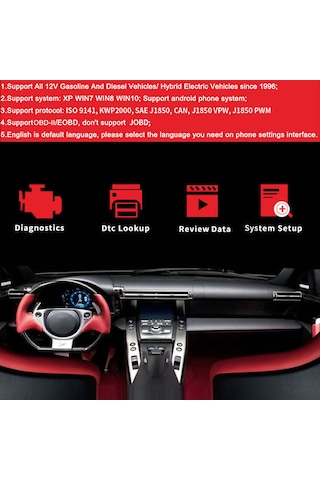 Tenfowee Konnweı Kw902 Bluetooth 4.0 Araç Arıza Tanılama Cihazı, Android Ve İos Uyumlu, Çok Renk Seçeneği