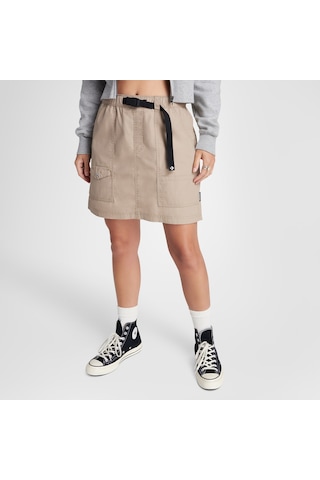 Converse Harbor Mini Skirt Kadın Kahverengi Etek Bej