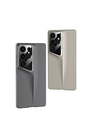 Samsung Galaxy Uyumlu S25 Ultra Kılıf Ultra İnce Kamera Korumalı Sert Rubber Farma Teknoloji Procase Kılıf Siyah
