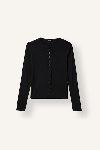 Defacto %100 Pamuk Slim Fit Bisiklet Yaka Düğmeli Ribana Uzun Kollu Basic Hırka I9576ax26aubk81 Siyah-bk81