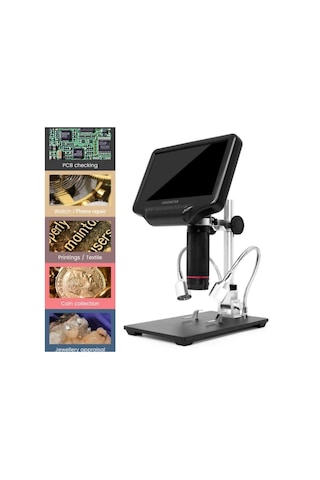 Dijital 4mp Hdmı/usb 3d 7 İnc Ekran Dijital Mikroskop Kumandalı Lehimleme Tamir Hassas Görüntü Büyüteç Mikroskop