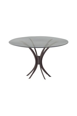 Leon Siyah Metal Yuvarlak Yemek Masası