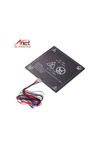 Yaozixa Anet A8/a6/a2 Uyumlu 3d Yazıcı Isıtma Platformu 220x220x3mm Alüminyum Taban 12v 120w Siyah Yağlı Tek Yüzeyli Isıtma Kablolu