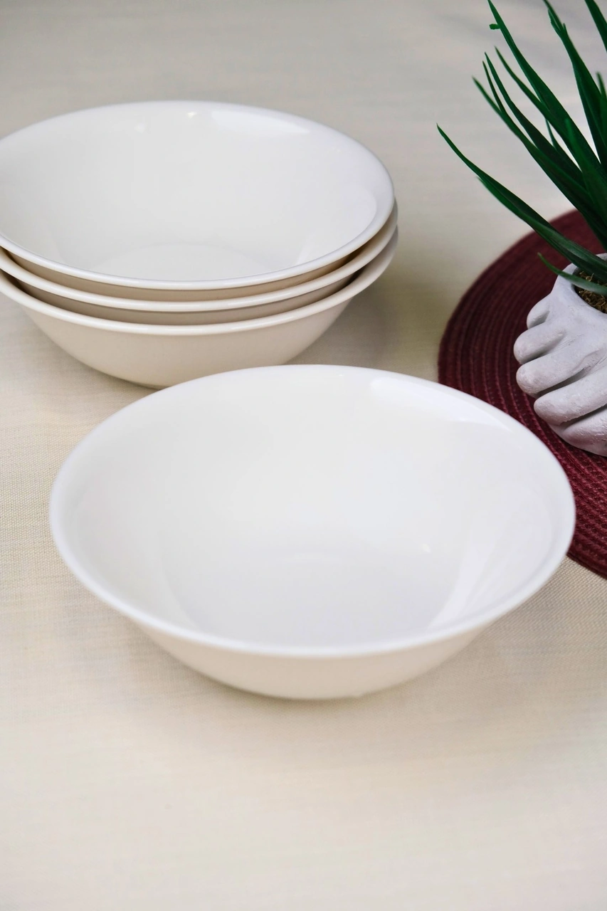 Tabak Evi Porselen Chic Kase 16cm 420cc 4 Lü Çok Renkli