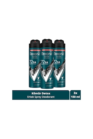 Rexona Men Kömür Erkek Sprey Deodorant 3 x 150 ML