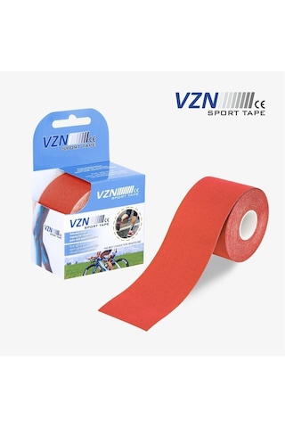 VZN Tape Kinesiology Vzn Bandı - Kinesio Bant - Sporcu Bandı - Bandı Kırmızı 5cmx5m